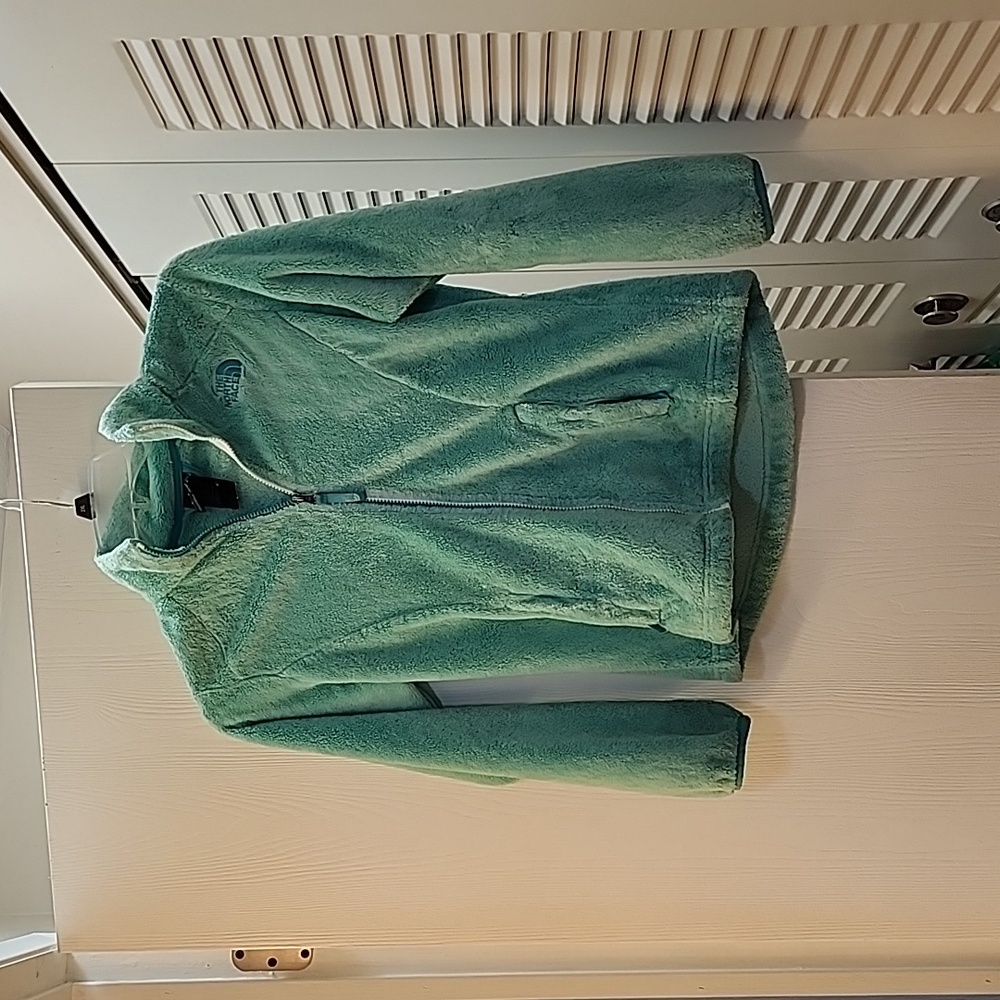 The North Face Girls' Osolita Full-Zip Jacket. Color is wasbi in girls large